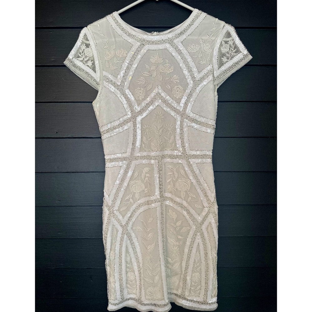Lulu's White Beaded Dress